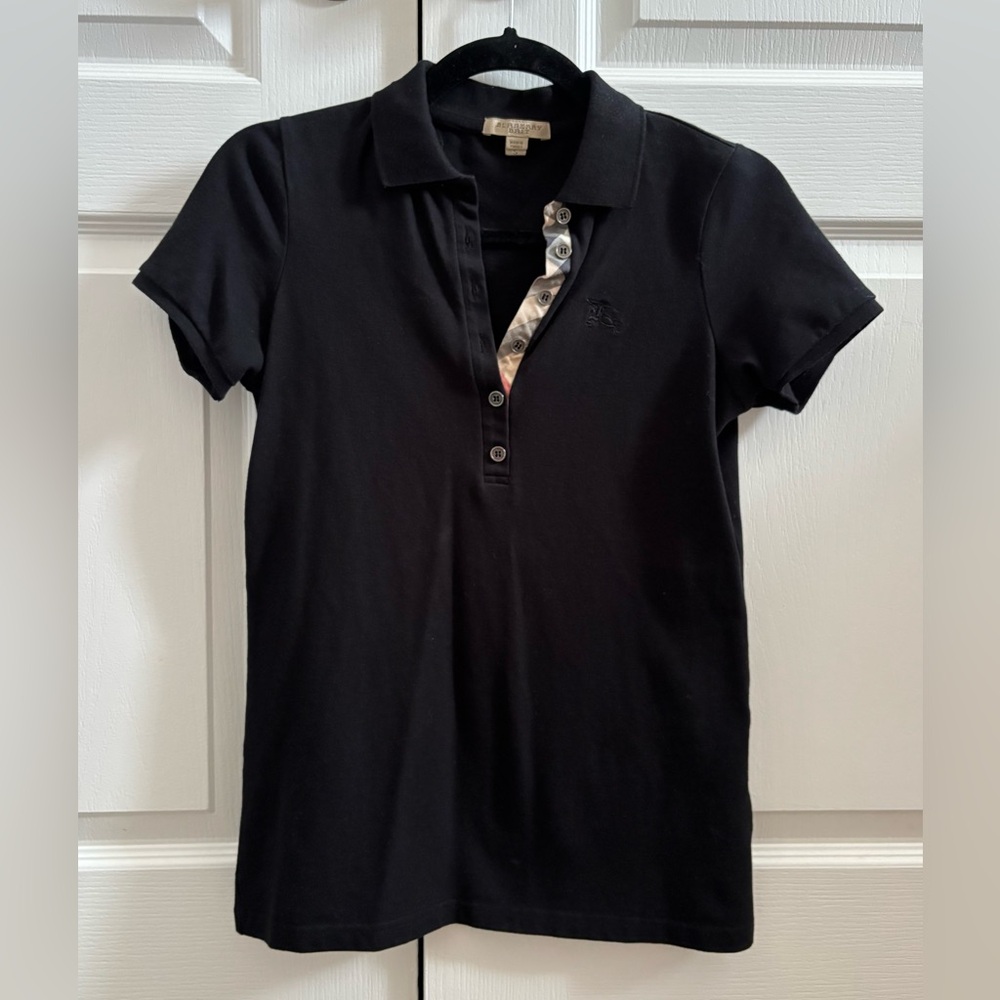 Women’s Burberry Black Polo Shirt Size Small
